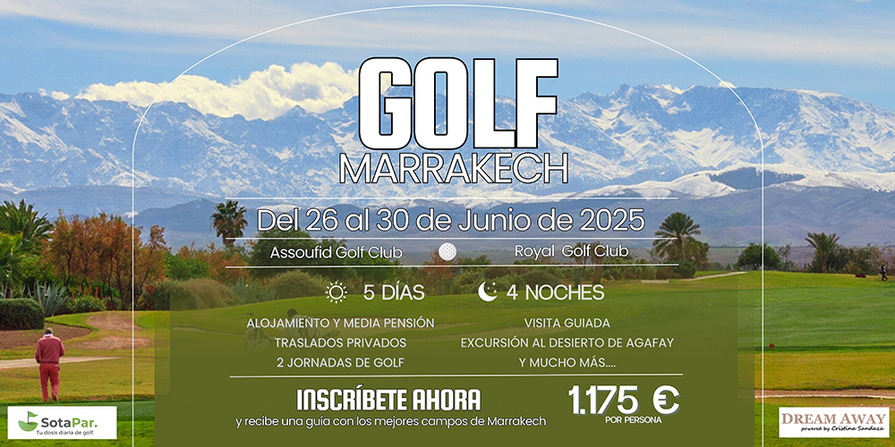 Golf Marruecos. Viaje organizado Marrakech. Jugar en campos de golf Marruecos. Escapada de golf en Marruecos
